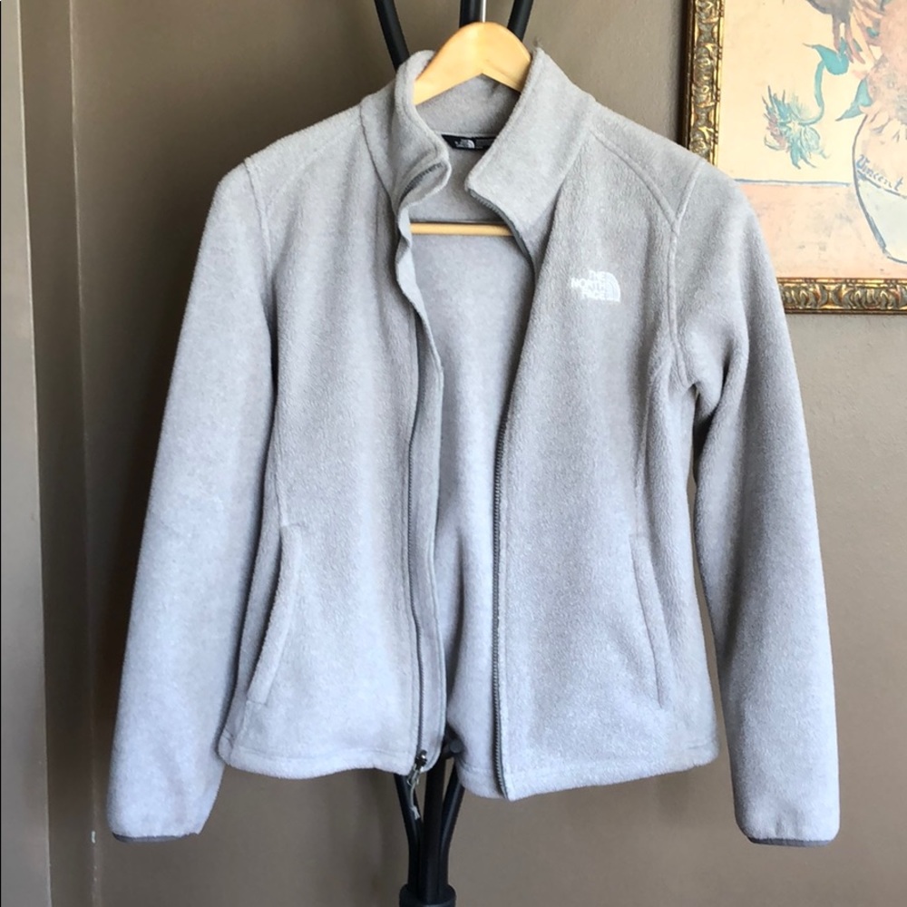 North Face grey fleece with pockets